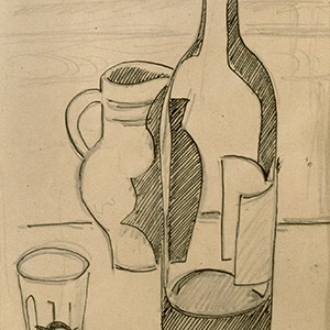 1. Nature morte au verre, pichet et bouteille (Still- life with glass, pitcher and bottle)<br>2. Nature morte aux deux bouteilles (Still life with two bottles)